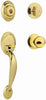 Kwikset SmartKey Dakota Polished Brass Handleset Right or Left Handed