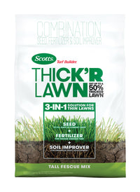 Scott'S 30073 12 Lb Turf Builder Thick'R Lawn Fertilizer & Seed For Tall Fescue 9-1-1