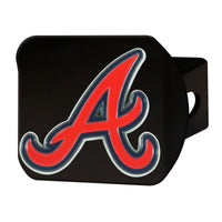 MLB - Atlanta Braves Black Metal Hitch Cover - 3D Color Emblem