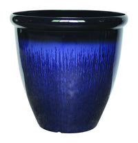 Trendspot  18 in. Dia. PP Plastic  Egg  Planter  Blue