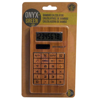 Onyx and Green Brown 8 digit Solar Powered Calculator