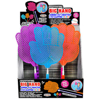 Fly Swatter, Extendable Big Hand, 30-In., Assorted Colors (Pack of 24)