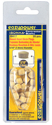 Dowel Plug, Round Head, 5/16-In., 20-Pk.