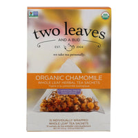 Two Leaves and A Bud Herbal Tea - Organic Chamomile - Case of 6 - 15 Bags