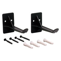 Crawford 1.12 in. L Black ABS Hollow Wall Single Storage Hook 2 pk