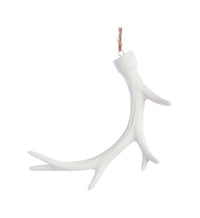 Decoris Antler Ornament White Porcelain 1 pk (Pack of 36)