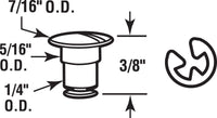 Prime-Line Pin & "E" Ring 7/16" Od Aluminum Carded