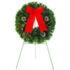 Greenfields Green Memorial Wreath with Stand 20 in. Dia. (Pack of 4)