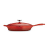 12 in Enameled Cast-Iron Series 1000 Covered Skillet - Gradated Red