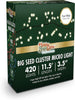 Holiday Bright Lights Big Seed Fairy Micro Light Cluster Ligths - Garlands, 420L Green Cord / Pure White