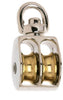 Campbell T7655312N 1 Nickel Swivel Eye Double Sheave Pulley