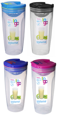 Sistema 21378 23.6 Oz Assorted Colors Shaker To Go