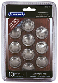 Amerock Inspirations Round Cabinet Knob 1-5/16 in. D 1 in. Satin Nickel 10 pk