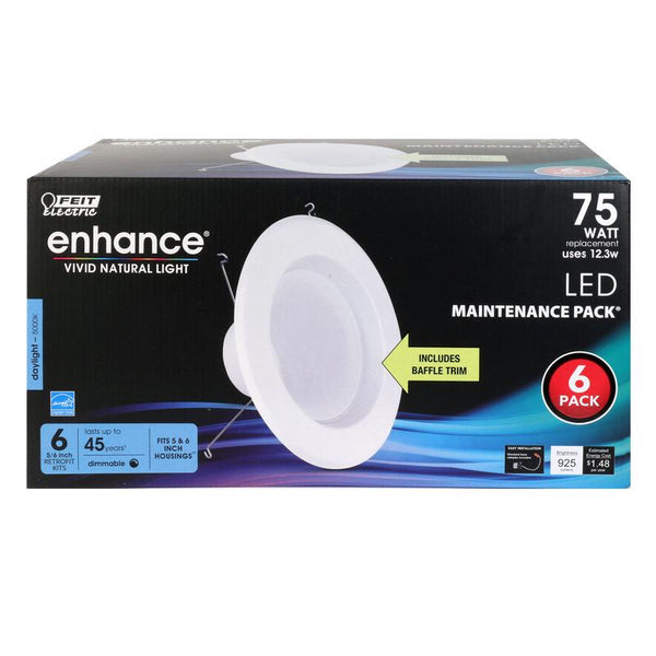 Feit Electric Enhance White 120V 5000K 925 lm. LED Dimmable