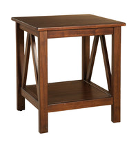 Linon Home Decor  Traditional  End Table  22.01 in. H x 20 in. W x 17.72 in. D Brown