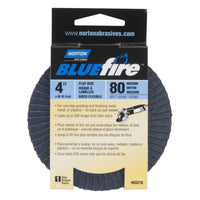 Norton BlueFire 4 in. D X 5/8 in. Zirconia R884P Flap Disc 80 Grit 1 pk