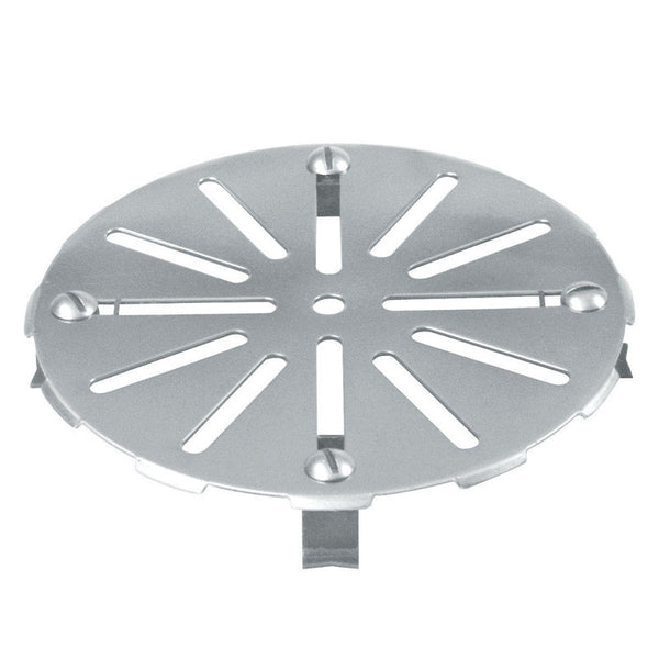 3 in. Round Black PVC Shower Drain with 4-3/16 in. Square Stainless Steel  Drain Cover