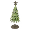 Celebrations Green/Brown Christmas Tree Tabletop Dr (Pack of 4)