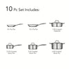 Prima 10 Pc Stainless Steel Cookware Set