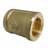 Pipe Fitting, Coupling, Lead-Free Brass, 1/2-In. FPT (Pack of 6)