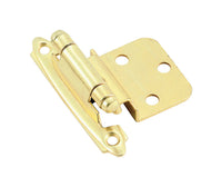 Amerock 2 in. W X 2-3/4 in. L Polished Brass Steel Self-Closing Hinge 2 pk