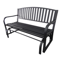 Bench Glider, Black Steel Frame