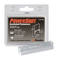 PowerShot 7/16 in.   W X 1/4 in.   L 22 Ga. Wide Crown Insulated Staples 100 pk