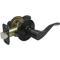 Reversible Bergamo Wave Lever Passage Lockset, Aged Bronze