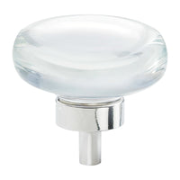 Amerock  Glacio Collection  Cabinet Knob  1-3/4 in. Dia. 1 in. Clear/Polished Nickel  1 pk