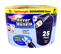 Pocket Hose Silver Bullet 3/4 in. D X 25 ft. L Expandable Lightweight Garden Hose Black