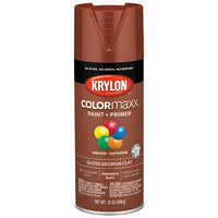 COLORmaxx Spray Paint, Georgia Clay, Gloss, 12-oz. (Pack of 6)