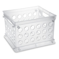 Sterilite 16958612 8.75" Clear Storage Crate (Pack of 12)