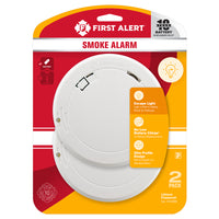 First Alert 9 V Battery-Powered White Photoelectric Smoke Detector