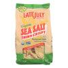 Late July Snacks Organic Tortilla Chips - Thin and Crispy Sea Salt - Case of 9 - 11 oz.