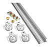 National Hardware Galvanized Silver Nylon/Steel By-Pass Door Hardware Set 1 pk