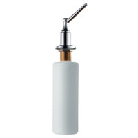 PlumbCraft Chrome Silver/White Metal Lotion/Soap Dispenser