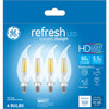 GE Refresh CAC E12 (Candelabra) LED Bulb Daylight 60 Watt Equivalence 4 pk