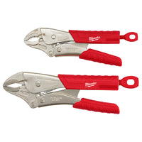 Milwaukee  Torque Lock  7 and 10 in. Forged Alloy Steel  Curved Jaw  Pliers Set