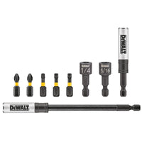 DeWalt FlexTorq Hex 1/4 in. Impact Driver Bit Set 9 pc