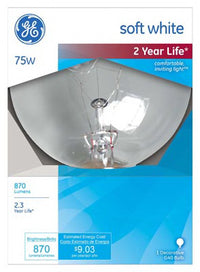 GE 75 W G40 Globe Incandescent Bulb E26 (Medium) Soft White 1 pk (Pack of 6)