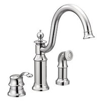 Chrome one-handle high arc kitchen faucet