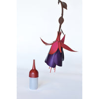 Desert Steel Fuchsia Hummingbird 1-Port Nectar Feeder 8 oz. Capacity (Pack of 2)