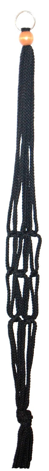 Primitive Planters 2008 30 Black Macramé Plant Hanger