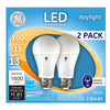 GE A21 E26 (Medium) LED Bulb Daylight 100 Watt Equivalence 2 pk