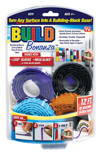 Build Bonanza  As Seen on TV  Assorted  36 in. L x 0.5 in. W Lego Tape