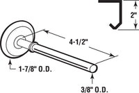 Prime-Line  7/16 in. W x 4.5 in. L x 1-7/8 in. Dia. Steel  Garage Door Roller