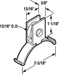 Prime-Line Spring Tension Roller 13/16" Bottom Steel