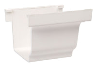 Genova  5 in. H x 4 in. W x 3.8 in. L White  Vinyl  K  Gutter Connector