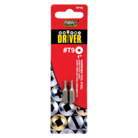 Mibro Torx T9 X 1 in. L Insert Bit S2 Tool Steel 2 pc