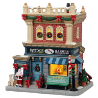 Lemax Multicolored East Village Barber Shop Christmas Village 9.49 in.